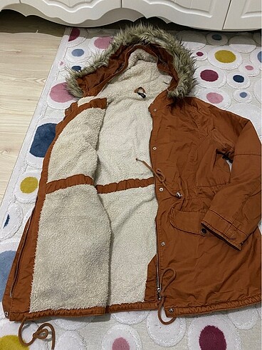 H&M kışlık mont taba rengi