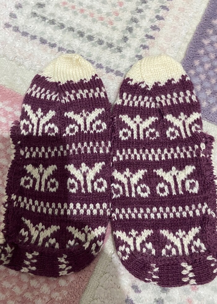 Beş şiş örgü patik - Görsel 3