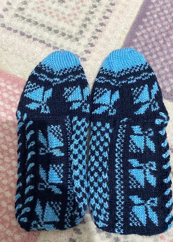 Beş şiş örgü patik - Görsel 2