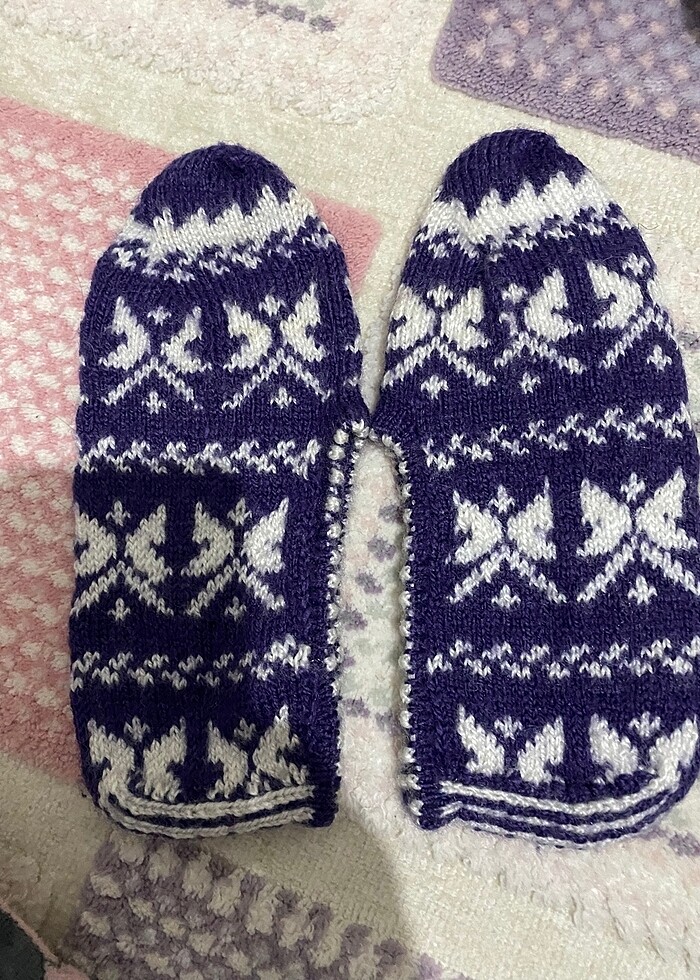 Beş şiş örgü patik - Görsel 4