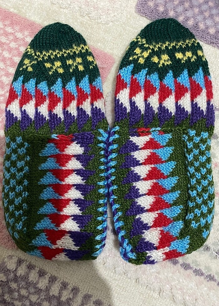 Beş şiş örgü patik - Görsel 5