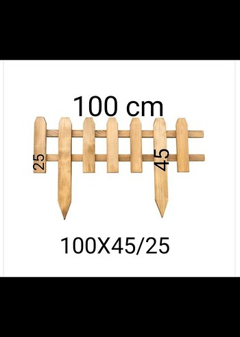 Bej Ahşap Oyuncak Çit 100x45/25 cm
