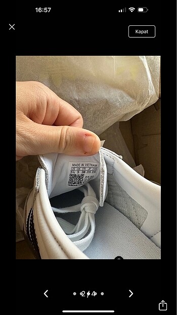 38 Beden beyaz Renk Adidas samba