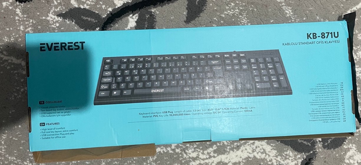 Everest Siyah Kablolu Klavye - Görsel 3
