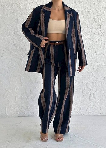 Kışlık kemerli palazzo pantolon - Görsel 2