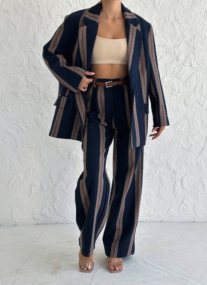 Kışlık kemerli palazzo pantolon - Görsel 2