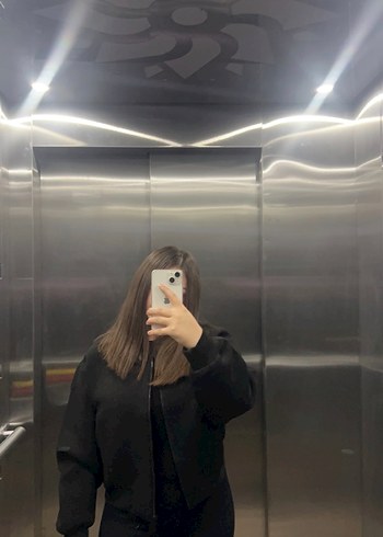l Beden siyah Renk Mango fermuarlı bomber ceket