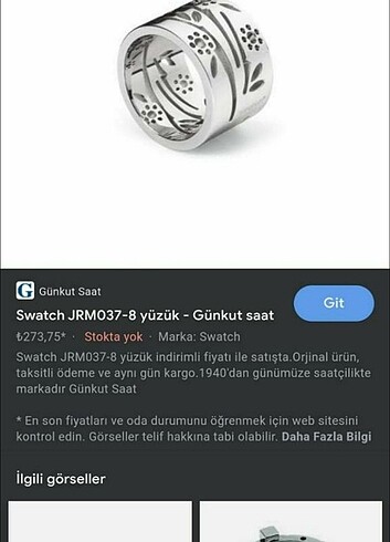 Swatch yüzük 