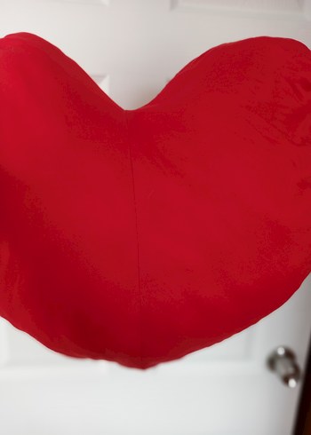 Kırmızı Kalp Şeklinde Yastık - Görsel 7