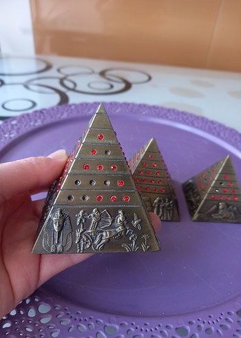 Mısır Piramitlrri Seti 3lü Biblo, Dekoratif Dekorasyon Ürünü - Görsel 9