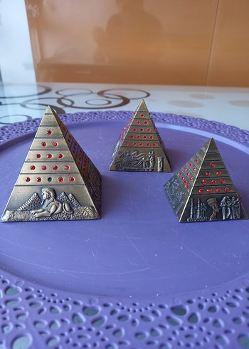 Mısır Piramitlrri Seti 3lü Biblo, Dekoratif Dekorasyon Ürünü - Görsel 4