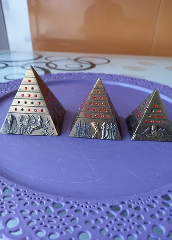 Mısır Piramitlrri Seti 3lü Biblo, Dekoratif Dekorasyon Ürünü - Görsel 2