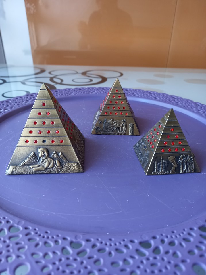 Mısır Piramitlrri Seti 3lü Biblo, Dekoratif Dekorasyon Ürünü - Görsel 4