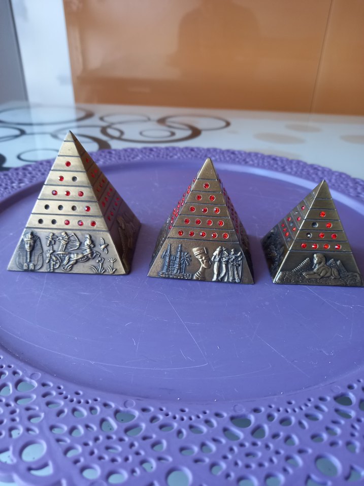 Mısır Piramitlrri Seti 3lü Biblo, Dekoratif Dekorasyon Ürünü - Görsel 2