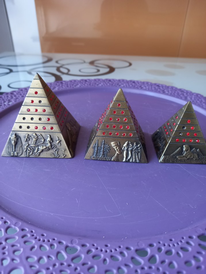 Mısır Piramitlrri Seti 3lü Biblo, Dekoratif Dekorasyon Ürünü - Görsel 3