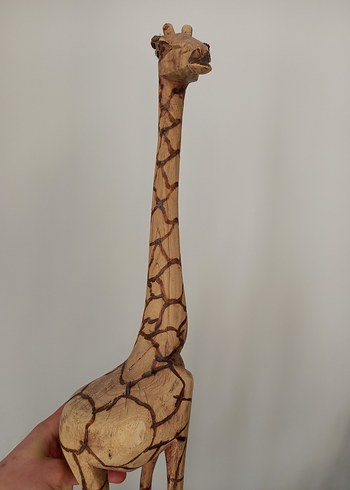El Yapımı Ahşap Zürafa Oyuncak, Dekoratif Dekorasyon Ürünü - Görsel 4