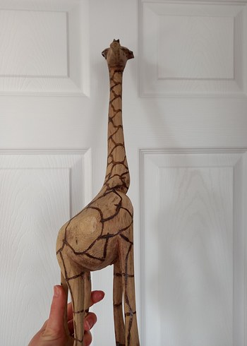 El Yapımı Ahşap Zürafa Oyuncak, Dekoratif Dekorasyon Ürünü - Görsel 3
