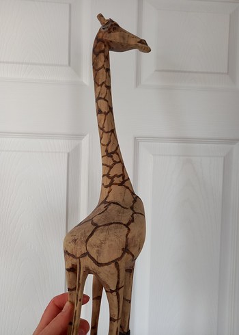 El Yapımı Ahşap Zürafa Oyuncak, Dekoratif Dekorasyon Ürünü - Görsel 2