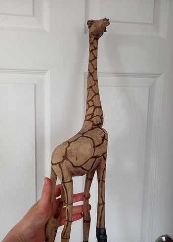 El Yapımı Ahşap Zürafa Oyuncak, Dekoratif Dekorasyon Ürünü - Görsel 6