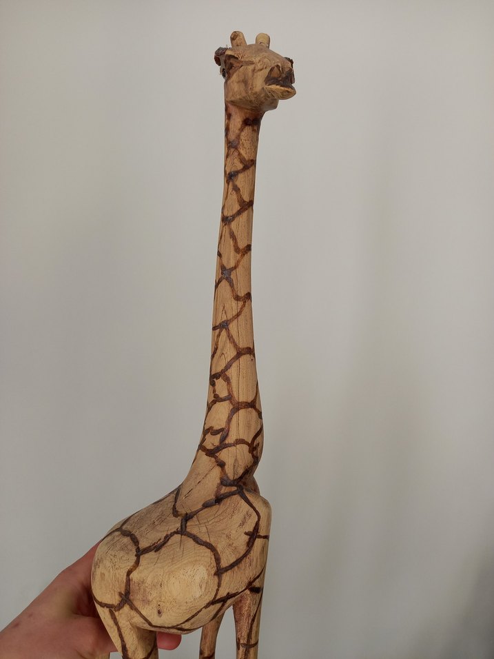 El Yapımı Ahşap Zürafa Oyuncak, Dekoratif Dekorasyon Ürünü - Görsel 4