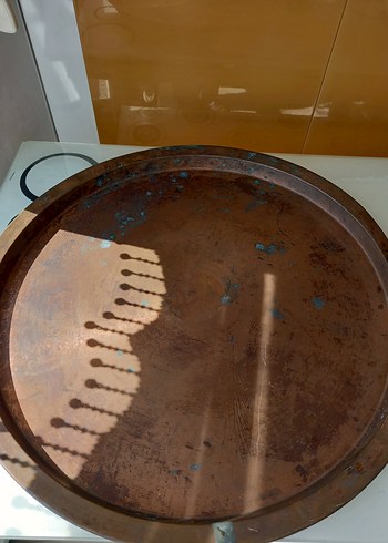 Vintage, Nostaljik Bakır Tepsi, Sini - Görsel 8