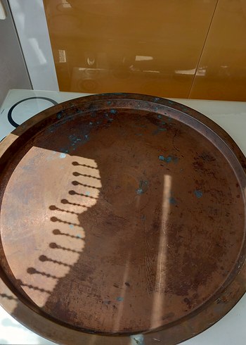 Vintage, Nostaljik Bakır Tepsi, Sini - Görsel 7