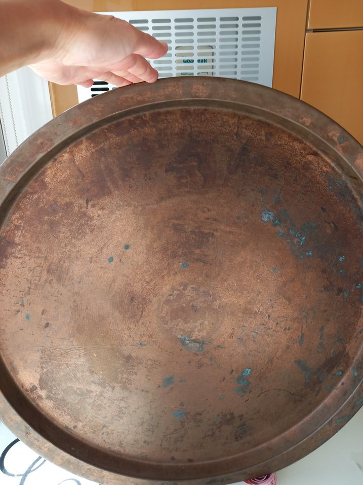 Vintage, Nostaljik Bakır Tepsi, Sini - Görsel 3