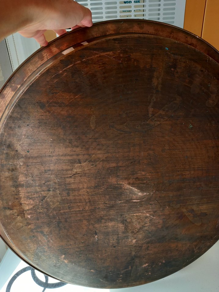 Vintage, Nostaljik Bakır Tepsi, Sini - Görsel 5