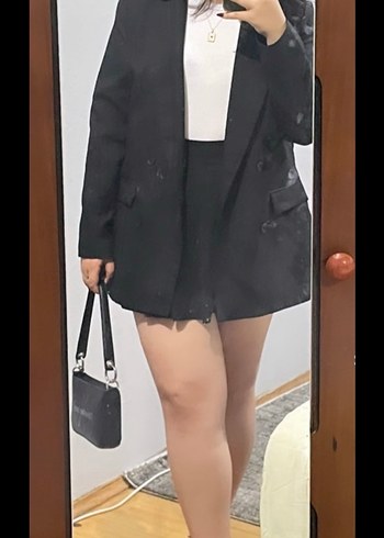 Trendyol & Milla Düğmeli Siyah Kadın Blazer Ceket