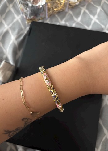 Accessorize Altın renk mineli bilezik