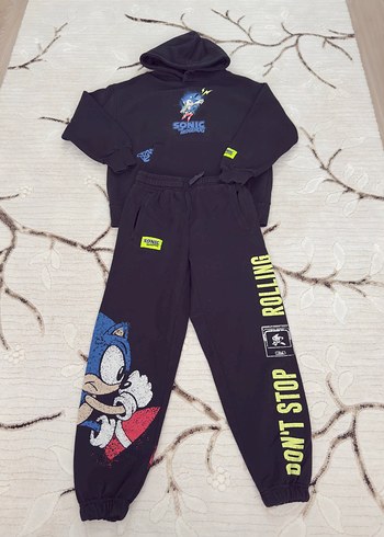 9 Yaş Beden gri Renk Renkli Erkek Çocuk Jogger Eşofman Altları ve takımları