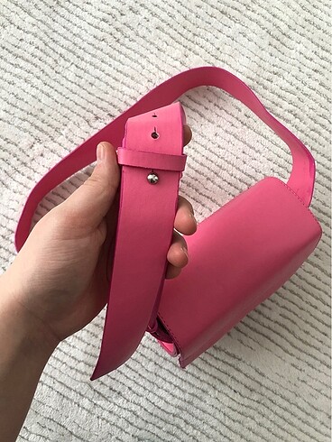  Beden pembe Renk Pembe Omuz Askılı Çanta