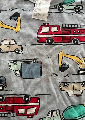 24-36 Ay Beden gri Renk Yazlık pijama takımı