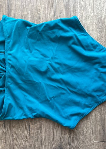 Turkuaz Drapeli İnce Askılı Mayo - Görsel 7