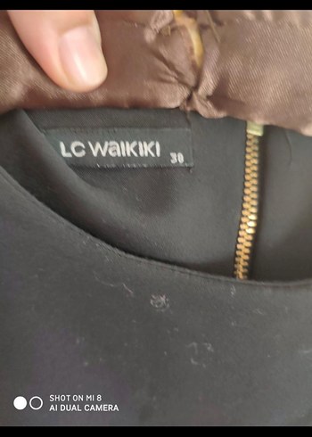 Siyah Midi Kolsuz Elbise - Görsel 5