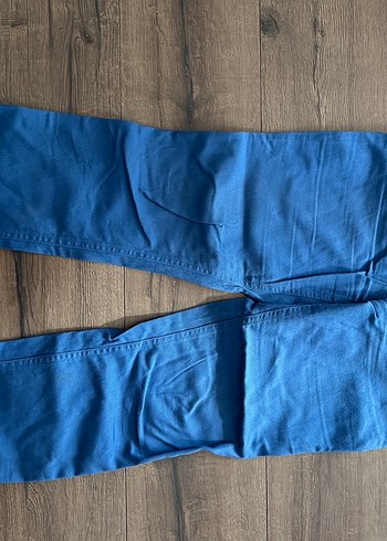 Mavi kanvas pantolon - Görsel 2