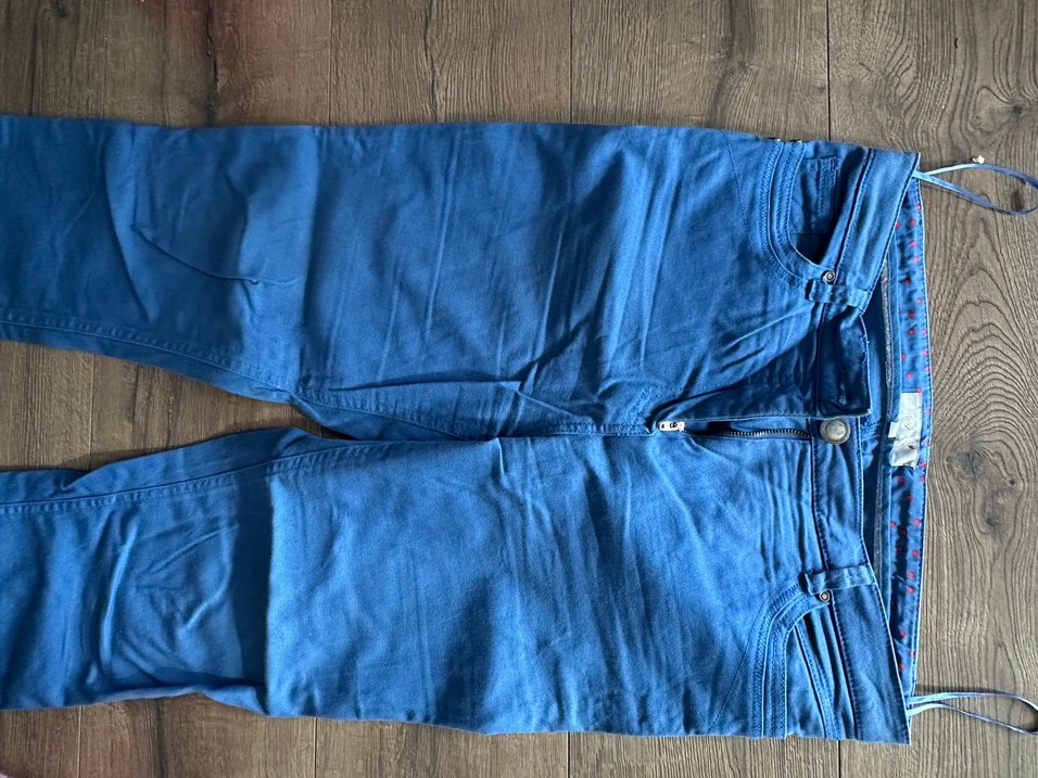 Mavi kanvas pantolon - Görsel 4