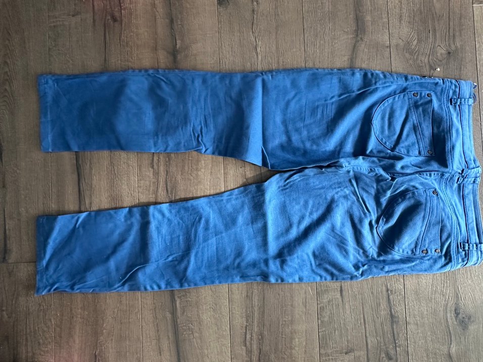 Mavi kanvas pantolon - Görsel 3
