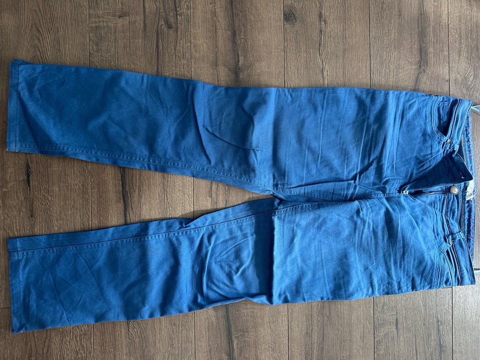 Mavi kanvas pantolon - Görsel 2