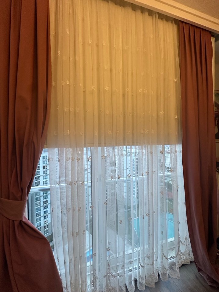 Gül kurusu kadife fon perde - Görsel 2