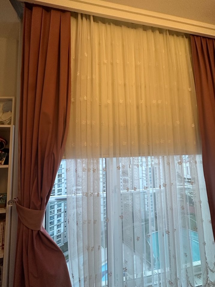 Gül kurusu kadife fon perde - Görsel 3