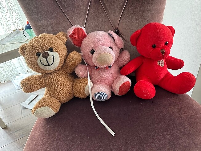 Beden 3 adet peluş oyuncak