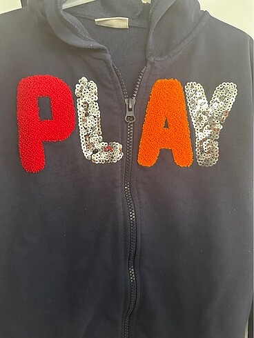 6 Yaş Beden Fermuarlı kapüşonlu sweatshirt