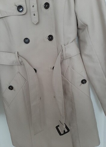 XS Bayan beyaz renk Trenchcoat