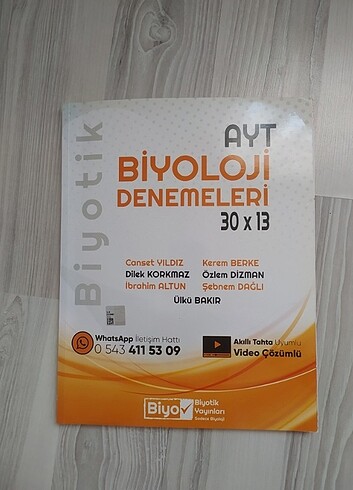 Biyotik AYT Biyoloji Denemeleri 