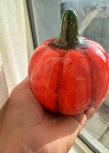 Renkli Turuncu elyapimi çini Kabak Figür - Görsel 2