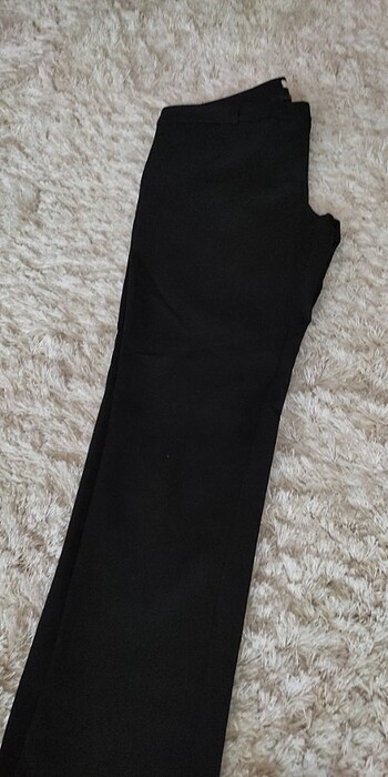 42 Beden siyah Renk Siyah full likralı spor klasik boru paça pantolon 