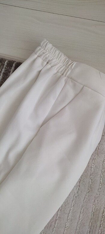 36 Beden beyaz Renk Beyaz sıfır cepli klâsik pantolon