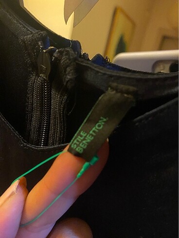 m Beden Benetton lacivert elbise