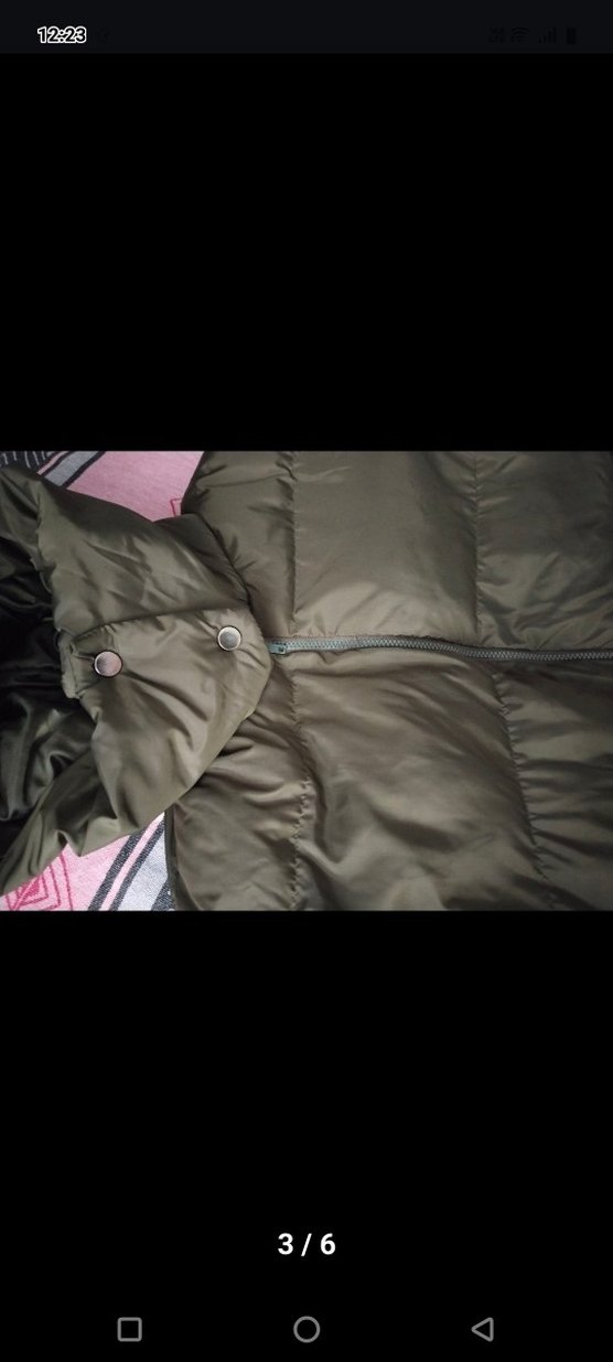 Gri Kamuflaj Desenli Kadın Kışlık Mont - Görsel 3